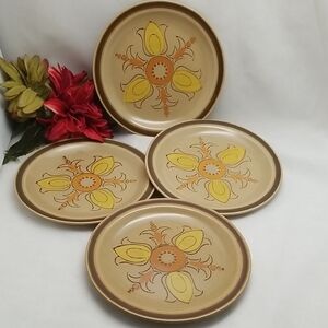 Hearthside Fleur De Lis Stoneware Salad Plates